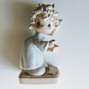 Enesco Precious Moments porcelain figurine The Spirit Willing Flesh Weak